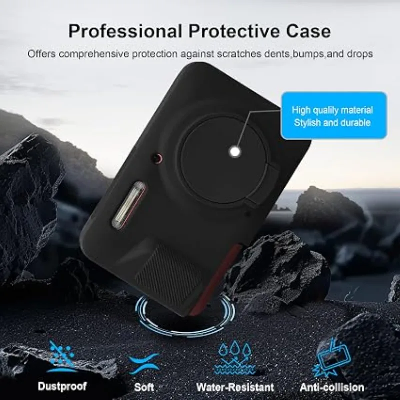 Rubber Cover Body Cover For Kodak FZ55 Silicone Case Camera Bag Scratch Resistant Wear Resistant Case, with 1PCS tempered film