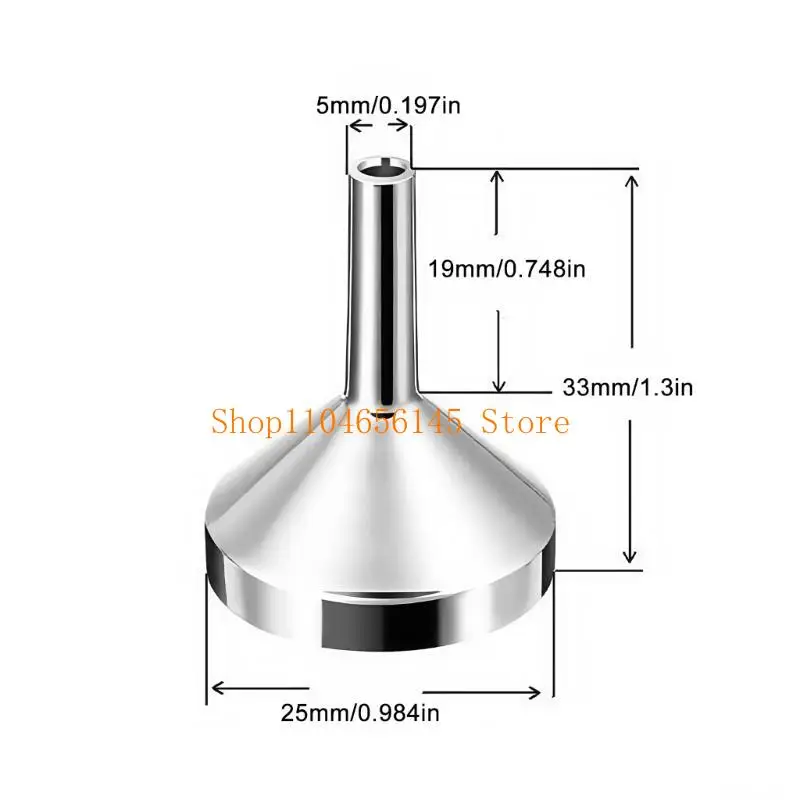 3 Pcs Metal Funnel Perfume Funnel Liquid Dispensing Tool Liquid Transfer Funnel for Kitchen Cosmetics and Liquids
