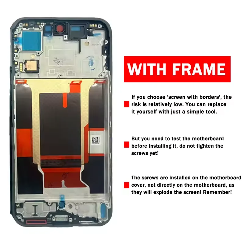 6.78''AMOLED 144Hz For Realme 16 Pro 16Pro 5G RMX5121 RMX5120 Lcd Display Touch Screen Digitizer Assembly Replacement