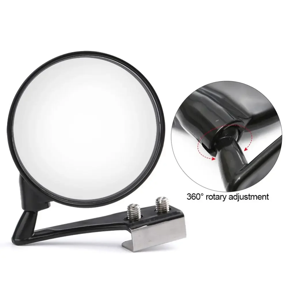 ABS Dead Zone Auxiliary Mirror Left and Right Front Wheel Blind Zone Mirror 360 Degree Rotation Wide Angle Rearview Mirror