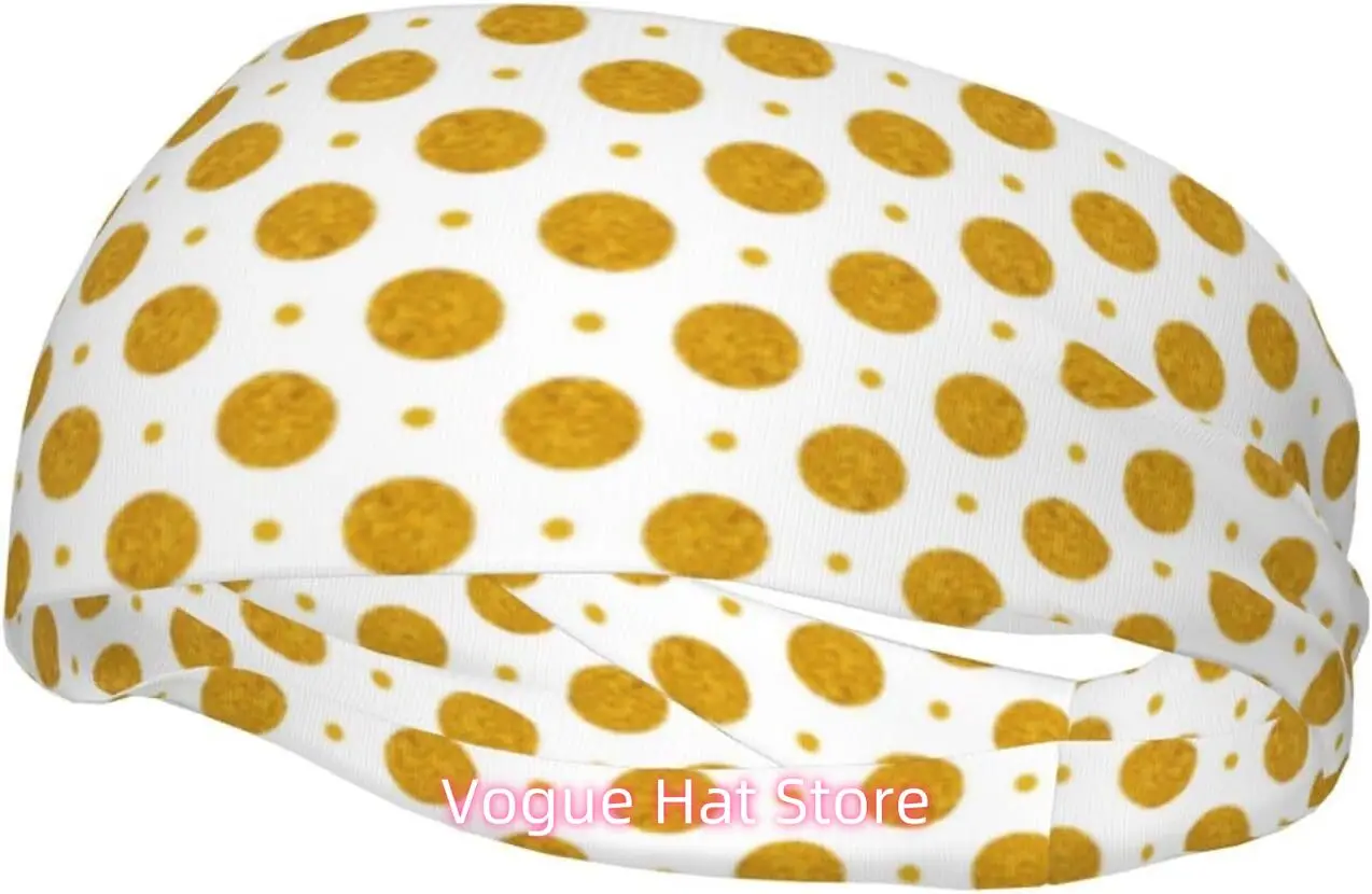 

Polka Dots-01 Sweatbands Sports Headband,Breathable Sport Yoga Workout Turban Headband for Women Men Hair Accessories