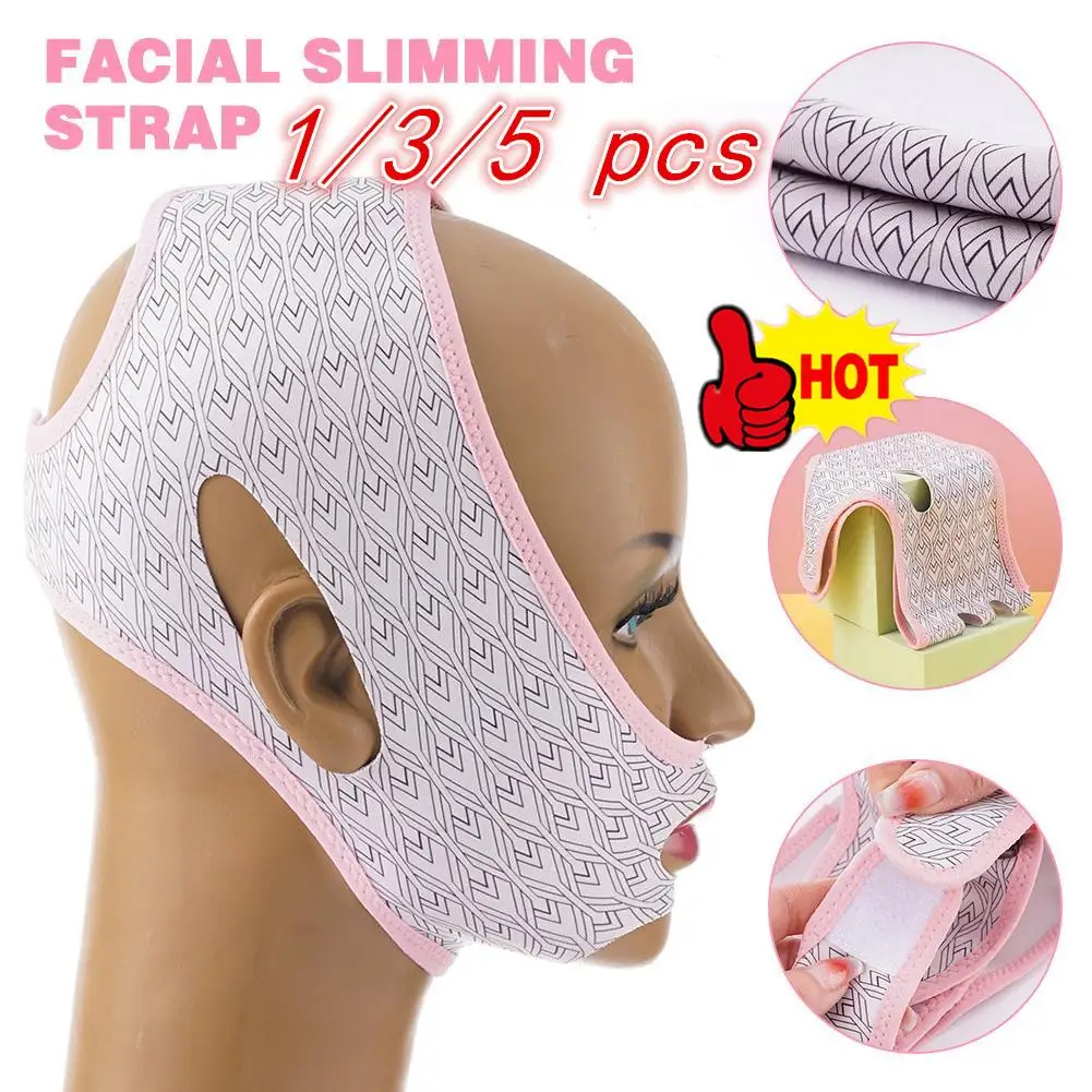 

1/3/5 Pcs Breathable V Face Cheek Lift Up Band Face Thin Mask Reduce Double Chin V-Line Shaping Bandage Anti Wrinkle Face Bandag