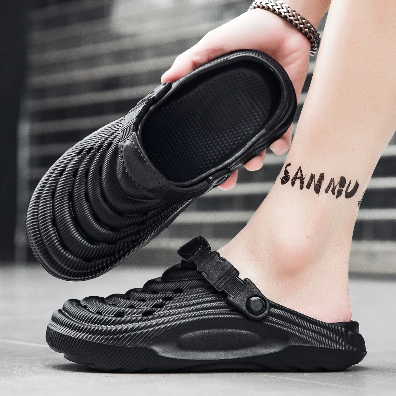 

Мужские летние нескользящие тапочки-сандалии для улицы, спорта и отдыха на пляже