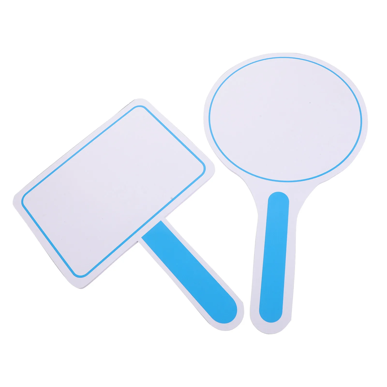 

2Pcs Portable Handheld Scoreboard Paddles Blank Dry Erase Whiteboard Surface Versatile for Games Answer Voting Scoring Board
