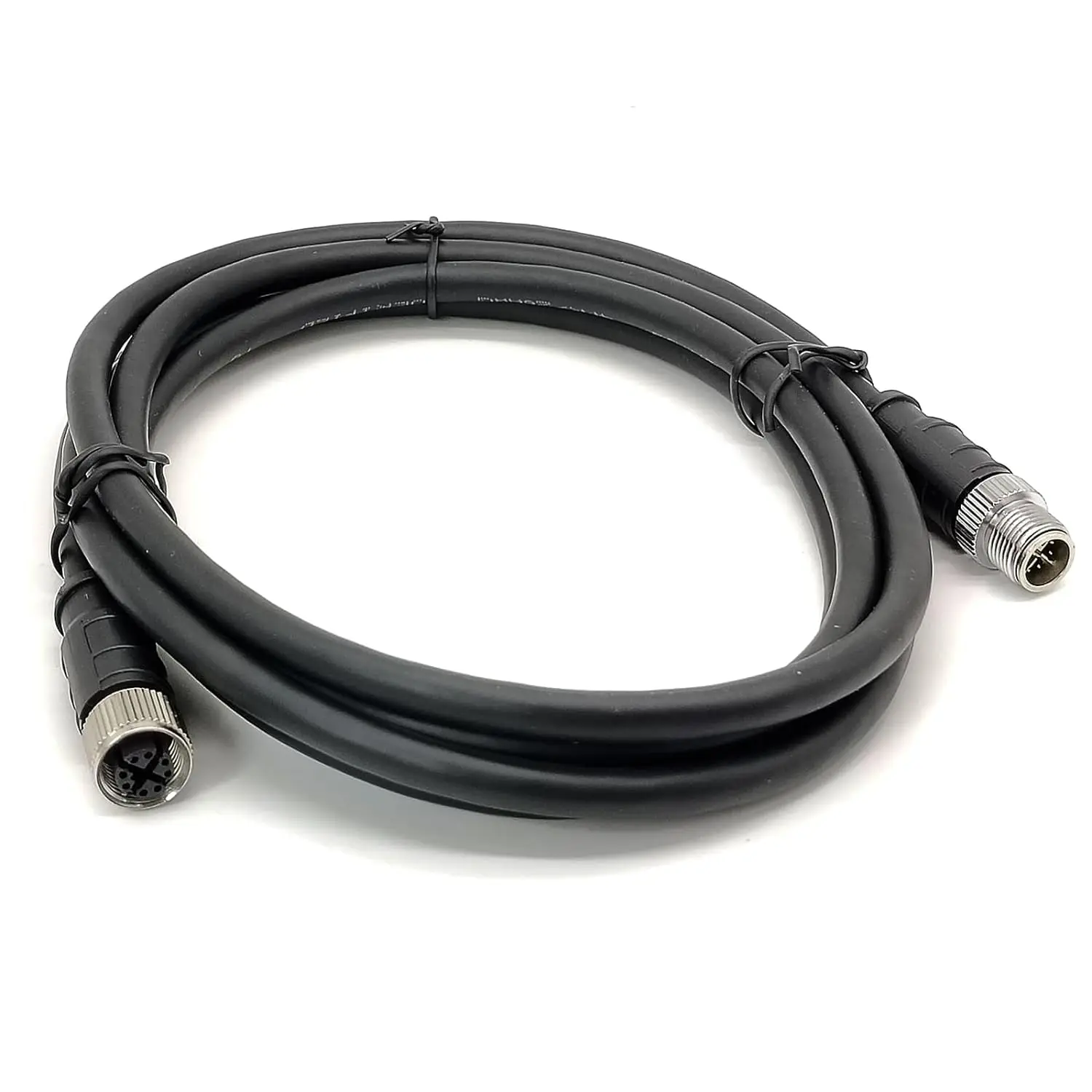 M12 X Coded Cat6A Gigabit Ethernet Cable 8 Pin Male to 8 Pin Female 2 Meter 