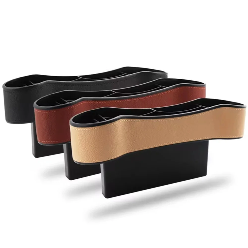 1PCS Car Seat Crevice Storage Box Seat Gap Slit Filler Holder For Wallet Phone Slit Pocket Car Storag Box Car Accessories New