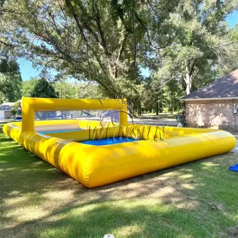 WINSUN Inflatable Volleyball Court Inflatables Factory Beach Water Pool Sealed Water Volleyball Play Court