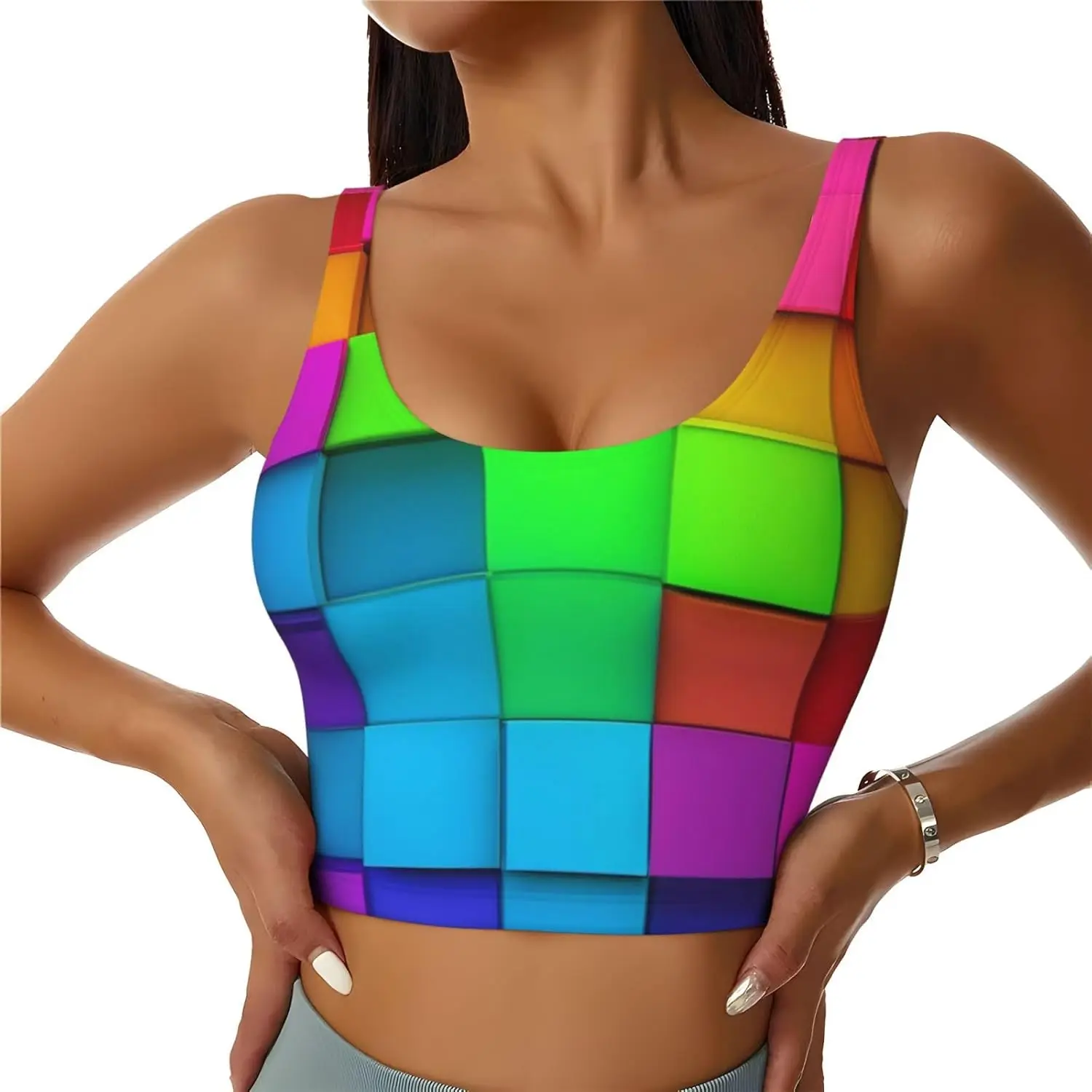 Reggiseni sportivi da donna Reggiseno da yoga con schiena scoperta Reggiseni sportivi da allenamento Canotta corta per sport Atletica Corsa Escursionismo Biker Yoga Palestra