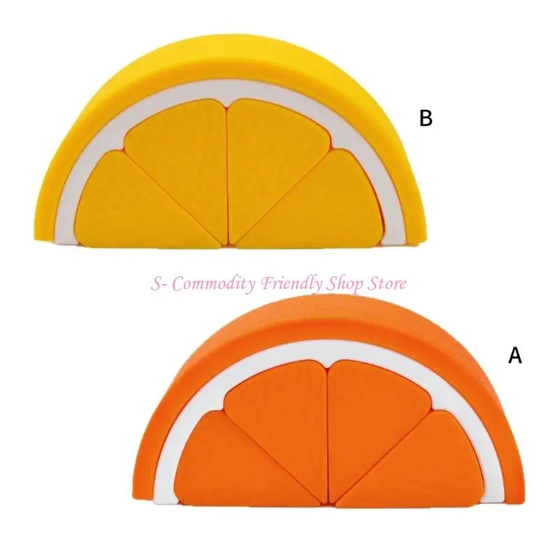 85AE Kindergarten Kids Sensory Tangerine for Elementary School Silicone Puzzle Toy Block Size Learning Toy for Brain Development