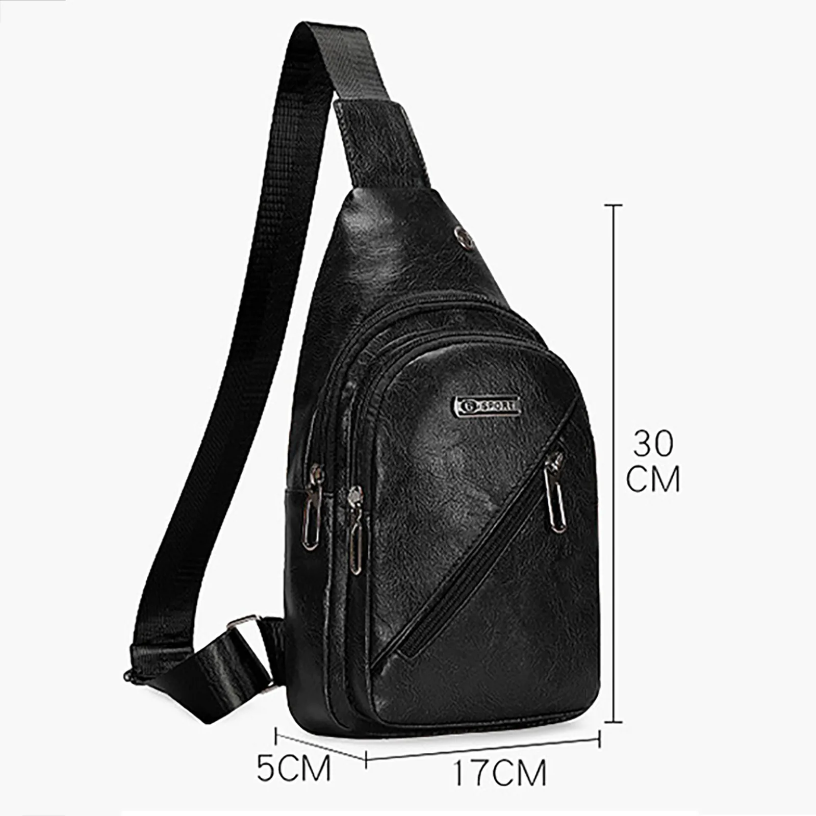 Men\'s New PU Chest Bag Outdoor Fashion Casual Waterproof Large Capacity Shoulder Bag Mens Purses Or Shoulder Bags 2023 Hot Sale