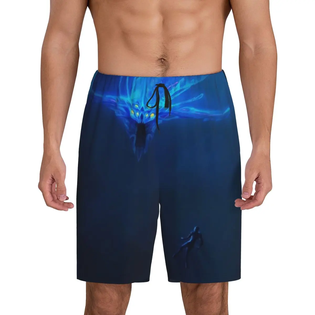 

Мужские короткие пижамные штаны Custom Subnautica- Ghost Leviathan Poster, шорты для сна и отдыха, пижамные штаны