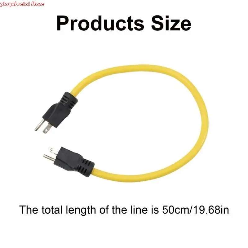 E8BA 3 Prong Male Plug to 3 Prong Male Receptacle Adapter Power Cord Adapter - Image 6