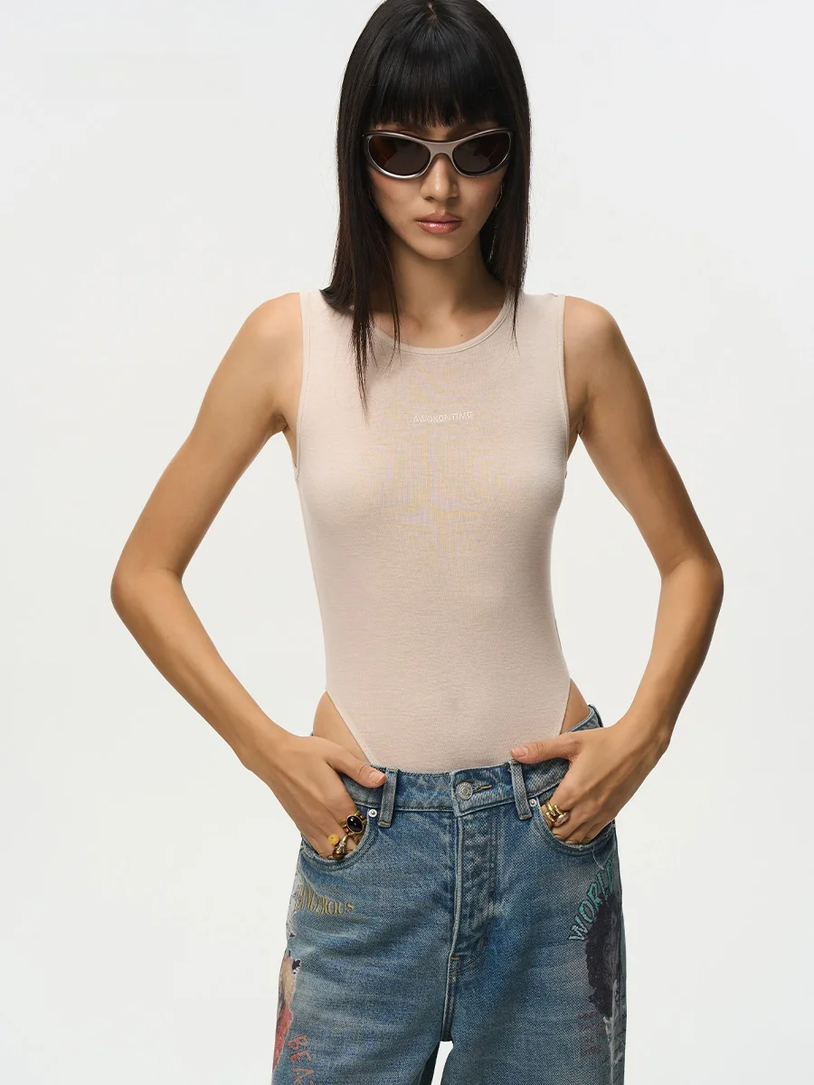 

AWOKENTIME цельный жилет телесного цвета Sl Slim Fit, универсальная верхняя одежда, внутренняя одежда, Svel Base irt для женщин