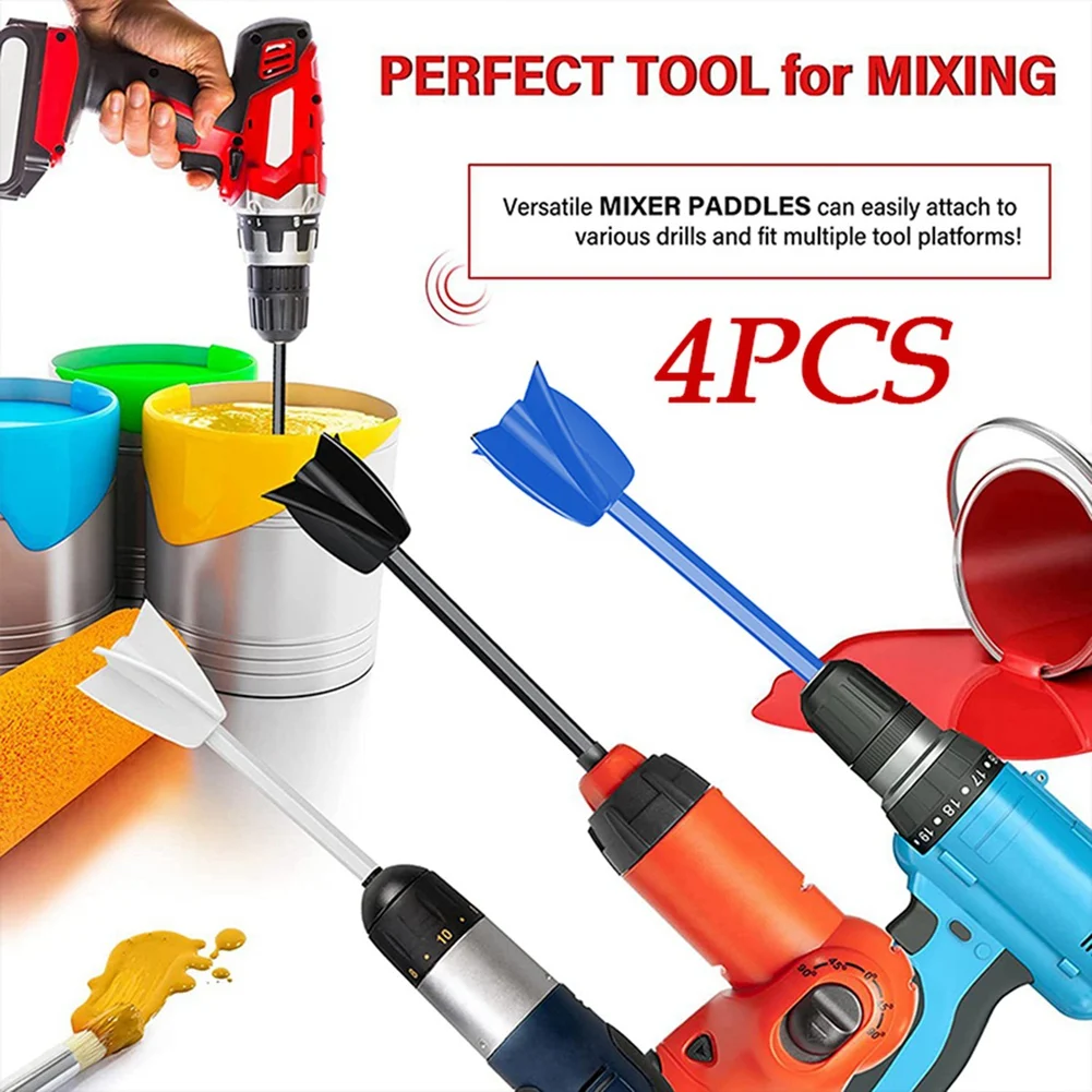 Professional 8Pcs Epoxy Mixing Stick Paint Stirring Rod Putty Cement Paint Mixer Attachment With Drill Chuck For Oil Paint