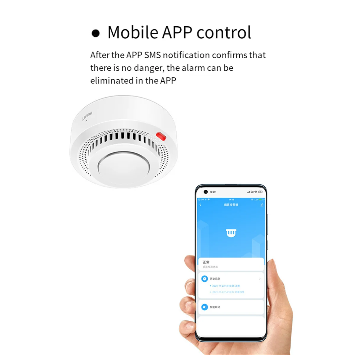 Tuya Smart Zigbee Smoke Detector Smart Home Fire Alarm Sound Smoke Sensor Work with Tuya Smart