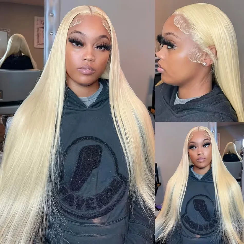 

613 Hd Lace Frontal Wig 13X6 Blonde Straight Human Hair Wigs 13X4 Lace Front Wig 250 Density 32 36 Inch Original Brazilian Wigs