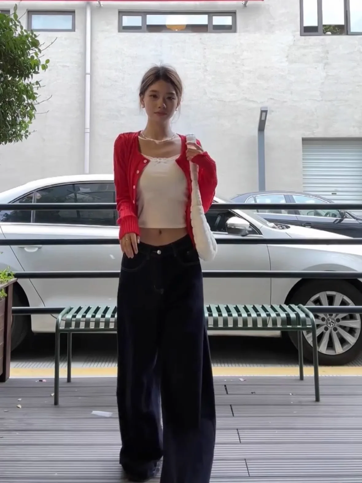 Rode gedraaide gebreide trui vest ort Sle dames top vroege herfst outfit Koreaanse retro Sle warmte kleding bovenkleding