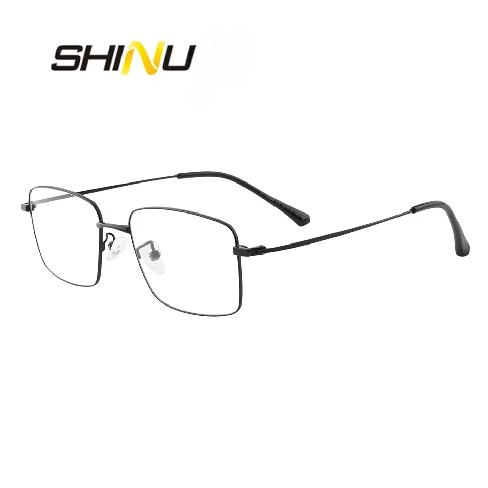Progressive Multifocal Reading Glasses Men Y2k Glasses Metal Frame Progressive Lenses Automatic Adjustment Lunette Customized