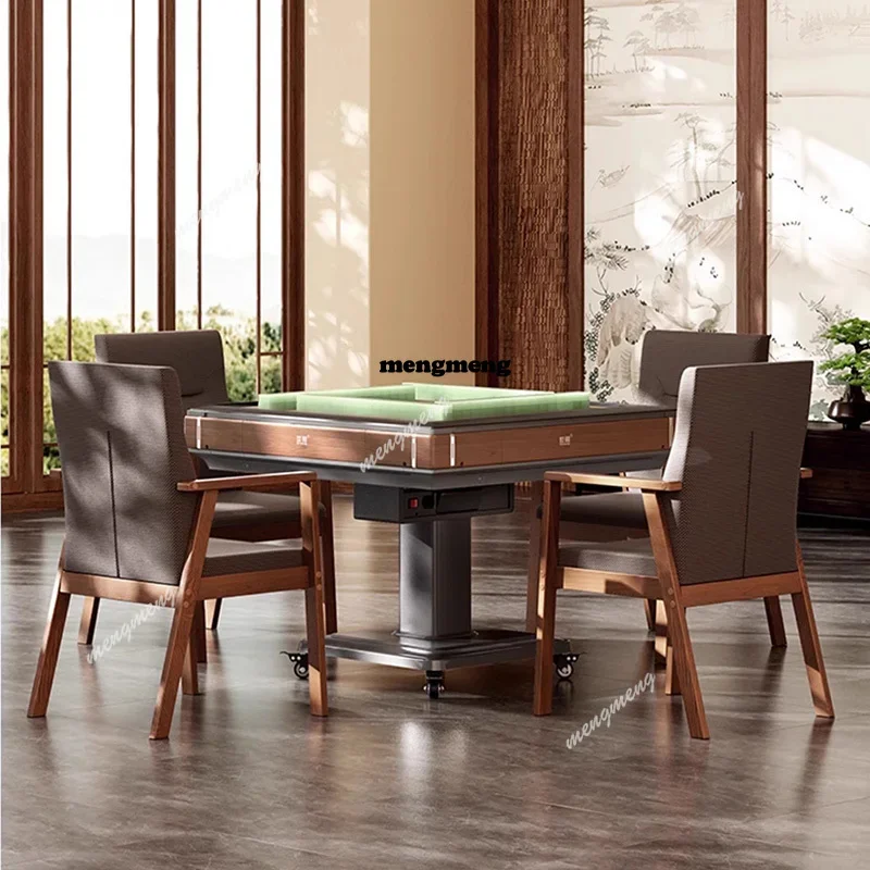Chinese Style Electric Foldable Mahjong Table Nordic Creative Automatic Shuffling Mahjong Game Dining Table Home Furniture
