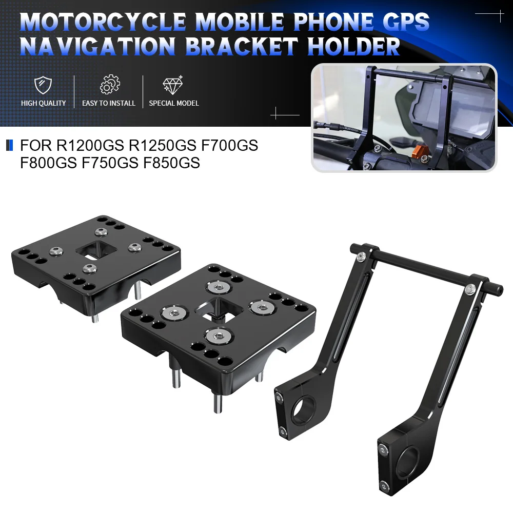 

For BMW R1200GS R1250GS F700GS F800GS F750GS F850GS Motorcycle GPS Mounting Adapter Above Instruments Navigation Bracket Holder