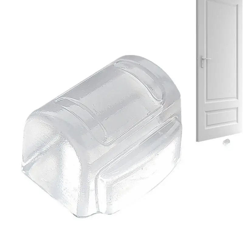 Rubber Door Stop Clear Rubber Door Stoppers For Bottom Silent Safety Door Stop No Drill Wall Protector Silencer Guard Door