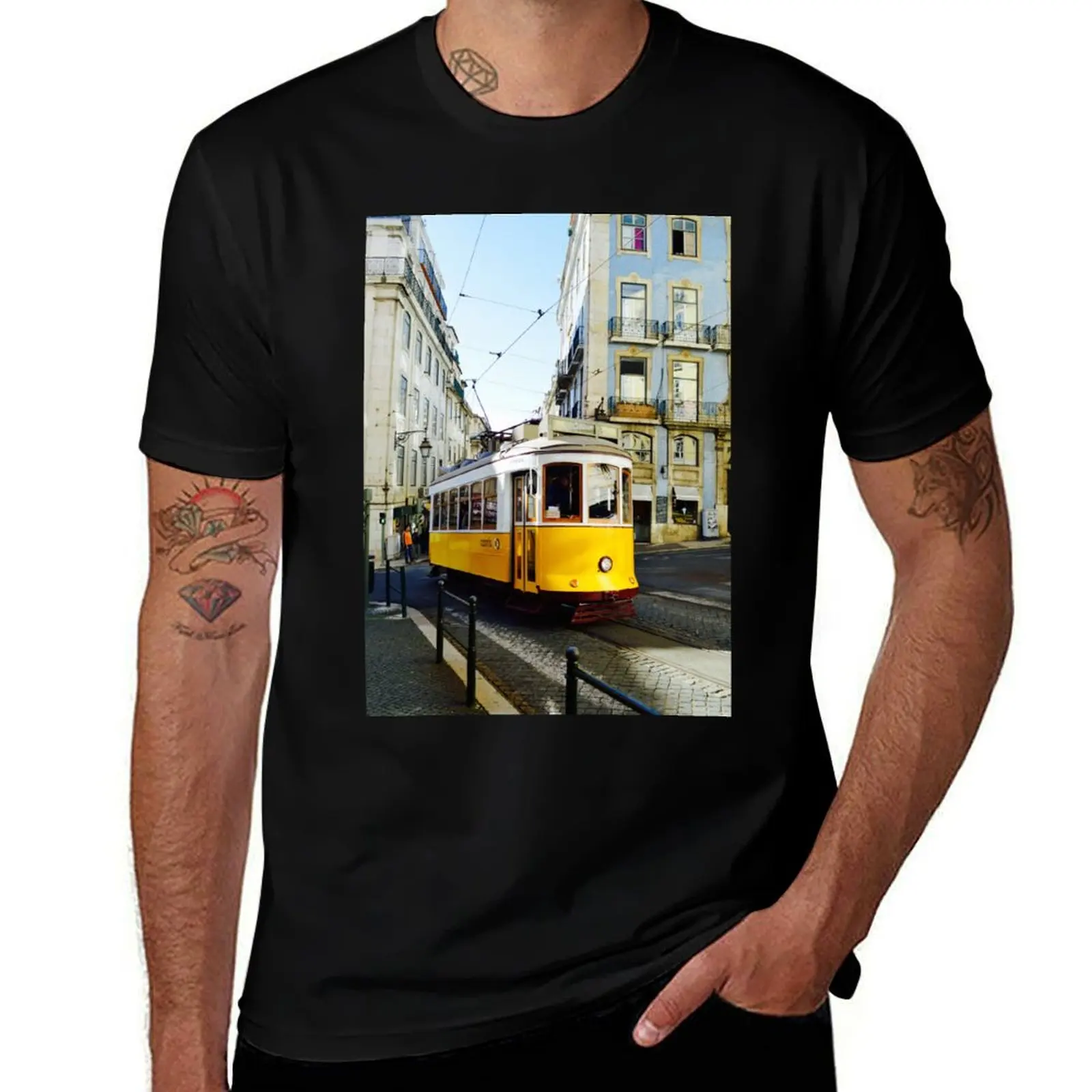 

Lisbon Yellow Tram T-Shirt t shirt personalised anime t shirts oversize T-Shirt
