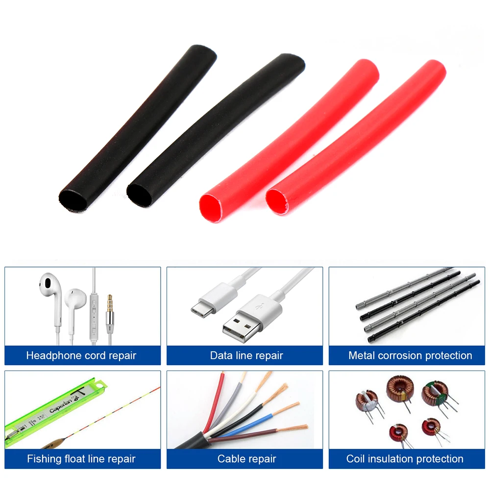 127pcs Heat-shrink Tubing Thermoresistant Tube Heat Shrink Wrapping Kit  Electrical Connection Wire Cable Insulation Sleeving