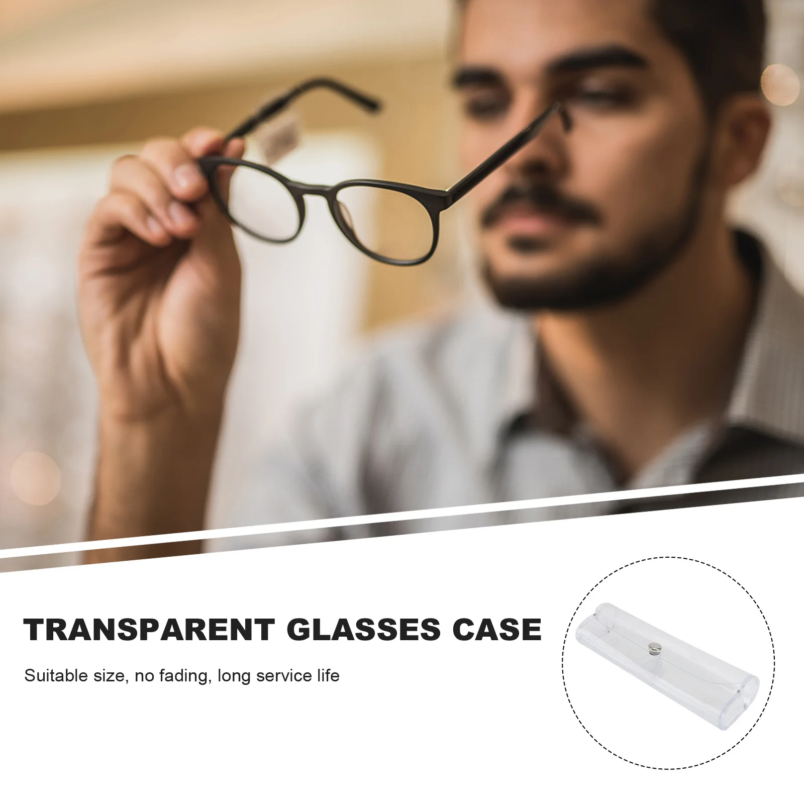 

20Pcs Transparent Box Simple Design Suitable Size Lightweight Easy Carry Gift Package Eyewear Case Eyeglasses Box