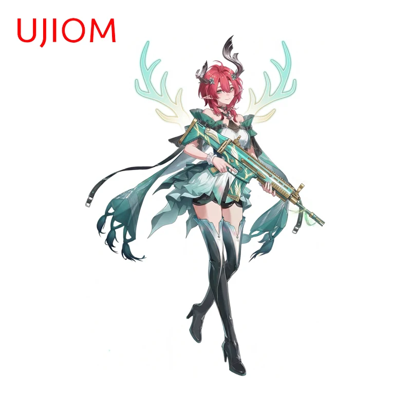 UJIOM Wuthering Waves Gorgeous Anime Girl Wall Sticker Pretty Kitchen Scratch Proof Vinyl Decal Personality Kids Room Home Decor