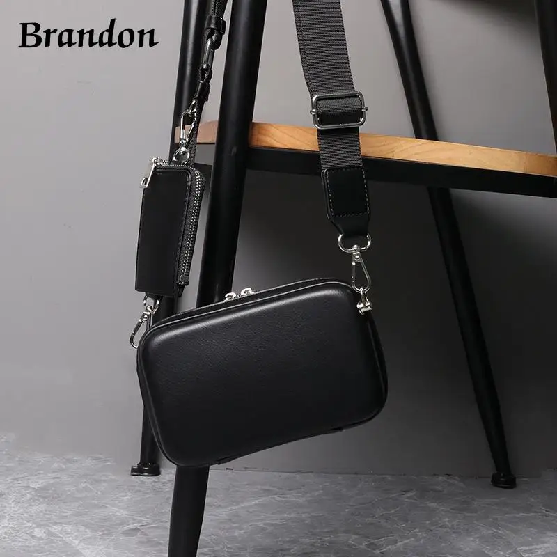 

Korean men's high-end versatile box bag crossbody bag fashion personality trend niche small square bag casual shoulder bag