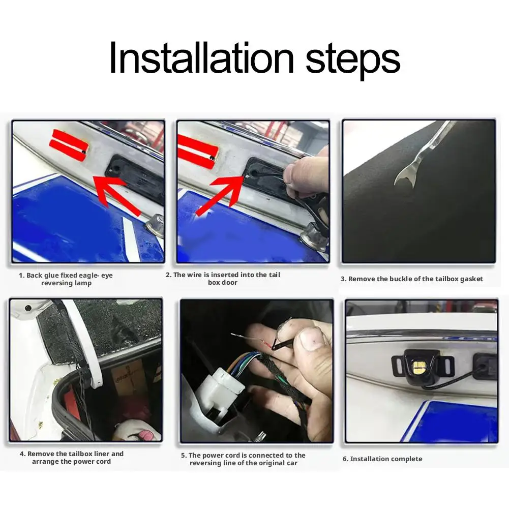 자동차 후진등 백업 테일 라이트 12-24V 보조 후진등 LED 전구 방수 트럭 주차 경고등