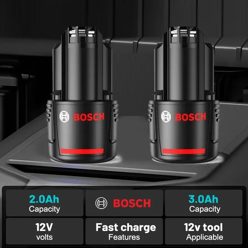 100% Original Bosch 12V 3.0Ah High‑Density Lithium‑ion Battery,BAT411 BAT411A BAT412 BAT412A BAT413With Battery Charger Included