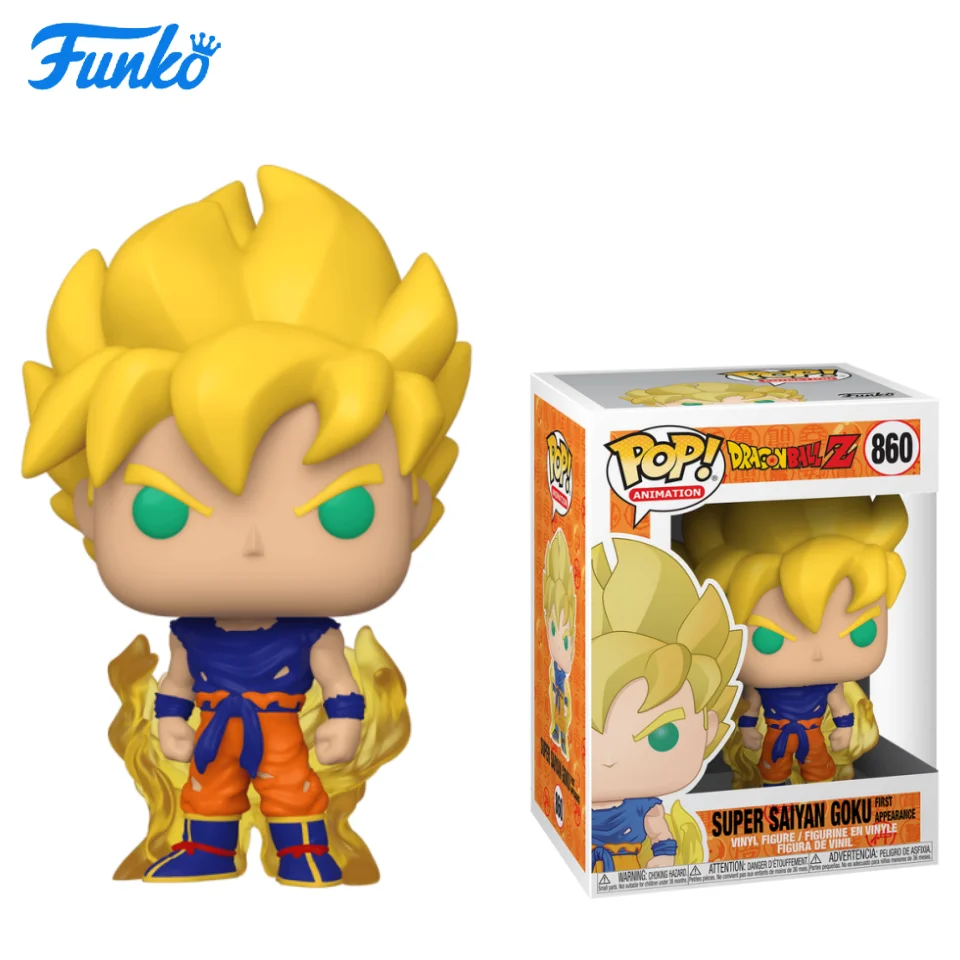 Funko Pop Animation: Dragon Ball Z - Super Saiyan Goku (Primera Aparición) - Regalo de Año Nuevo - Excelente regalo para amigos y familiares en Navidad, Año Nuevo y cumpleaños, Decoración de cultura pop, Regalo de cumpleaños, Coleccionable de cómics, Mercancía oficialmente licenciada, Coleccionable premium, Artefacto de cómics, Regalo para geeks, Artículo coleccionable