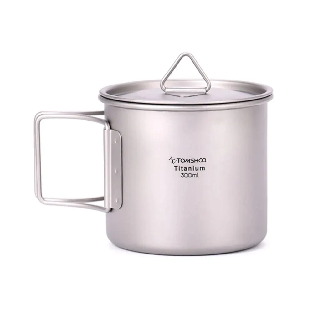 Tiartisan Outdoor Titanium Lightweight Portable Tea Coffee Cup Folding Handle Camping Water Mug for Hiking Travelling 썸네일 7