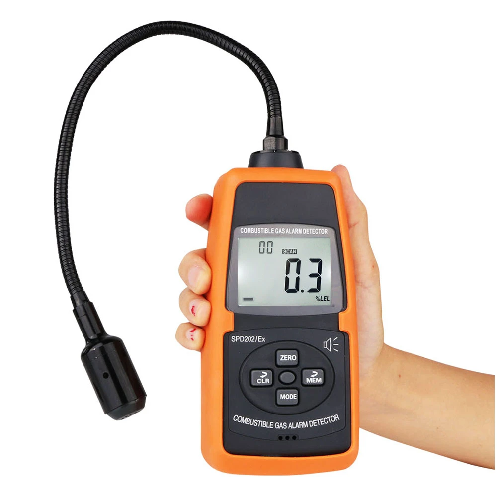 Gas Analyzer Combustible gas detector port flammable natural gas Leak Location Determine meter Tester Sound Light Alarm SPD202