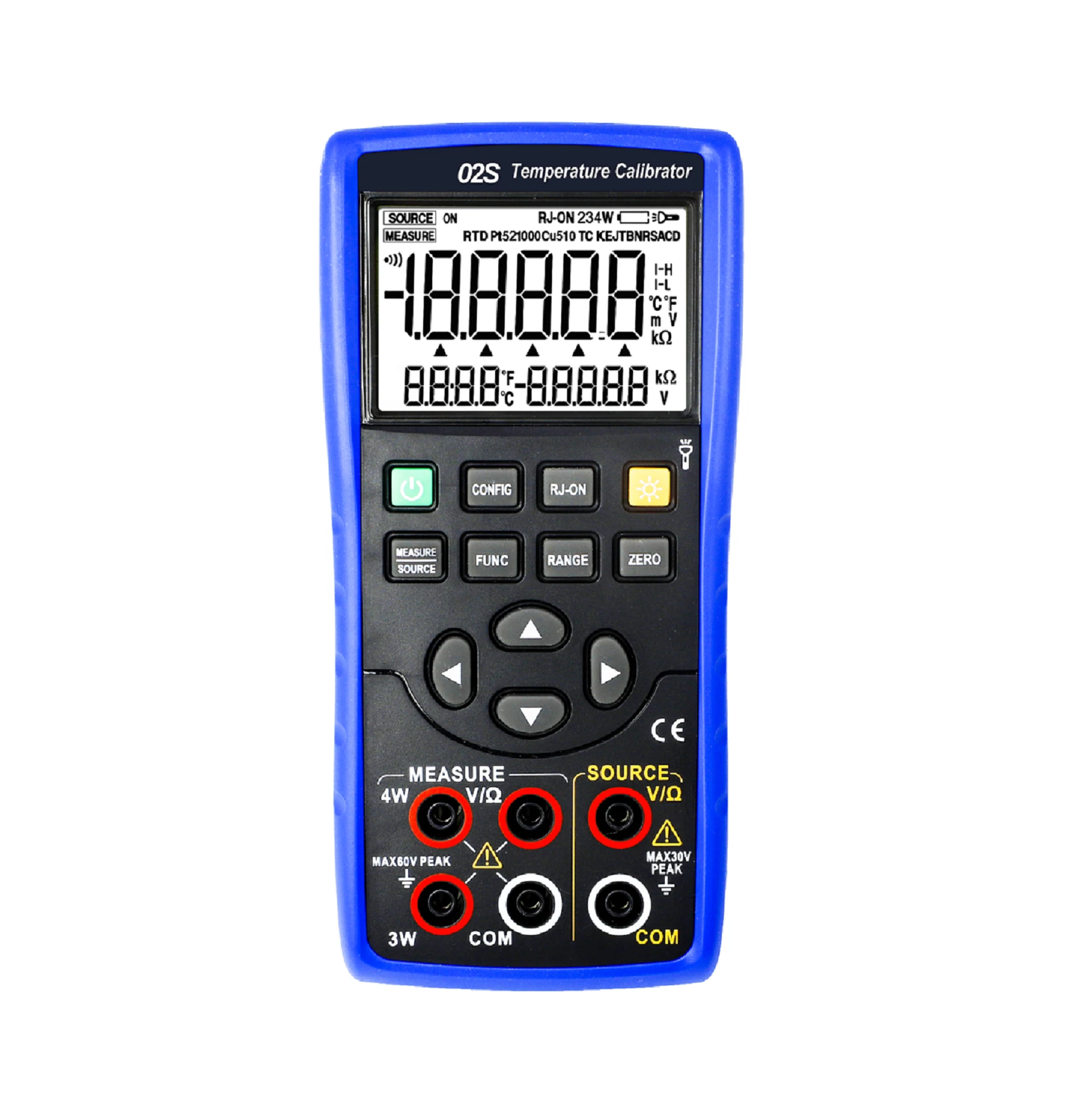 

Temperature Calibrator the measurement display is 5 digits and the maximum measurement accuracy is 0.05%