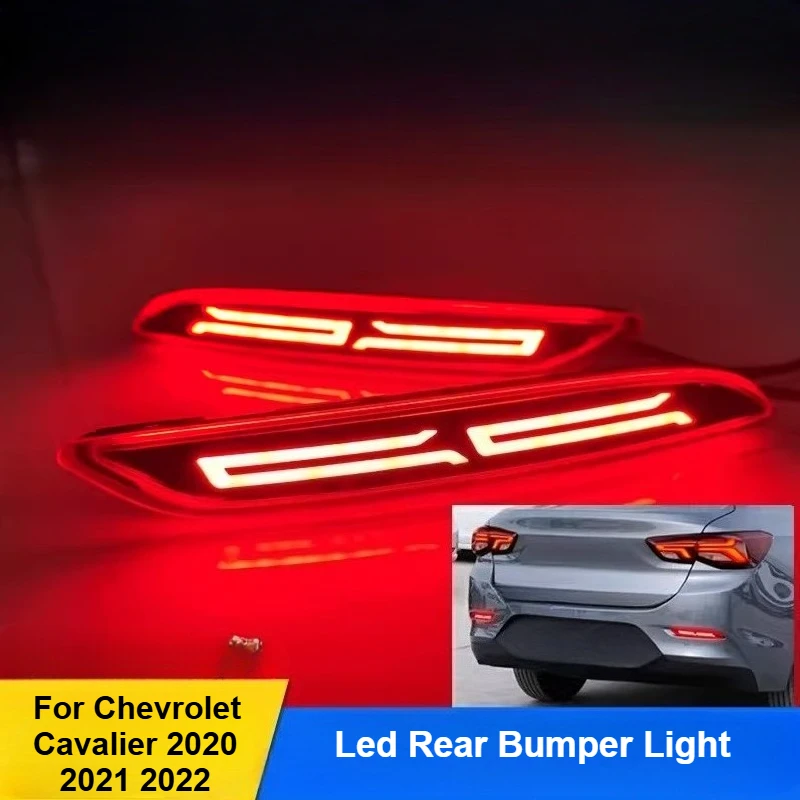 

For Chevrolet Cavalier 2020 2021 2022 Led Rear Bumper Light Flowing Turn Signal Brake Light Rear Fog Lamp Modification Accessory