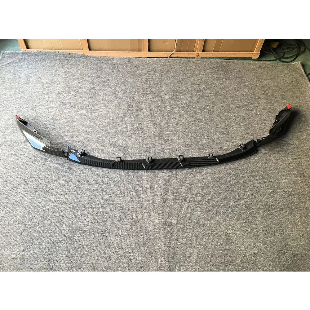 ألياف الكربون الجبهة حافة مصد السيارة اللوحات مآزر الخائن سبويلر الجسم أطقم الوفير الذقن المفسد لسيارات BMW G80 M3 G82 G83 M4 2021 + #3