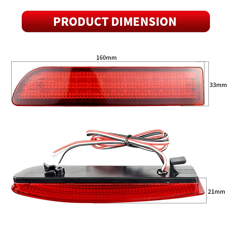 2PCS LED Rear Bumper Reflector Lights Brake Lamp For Toyota RAV4 2006 2007 2008 2009 2010 2011 2012 For PREVIA Alphard 2010-2012
