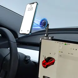 Faltbarer, versteckter Tesla-Telefon-MagSafe-Halter für Tesla Model 3, Modell Y, Tesla-Telefonhalterung, stärkste Magnetleistung