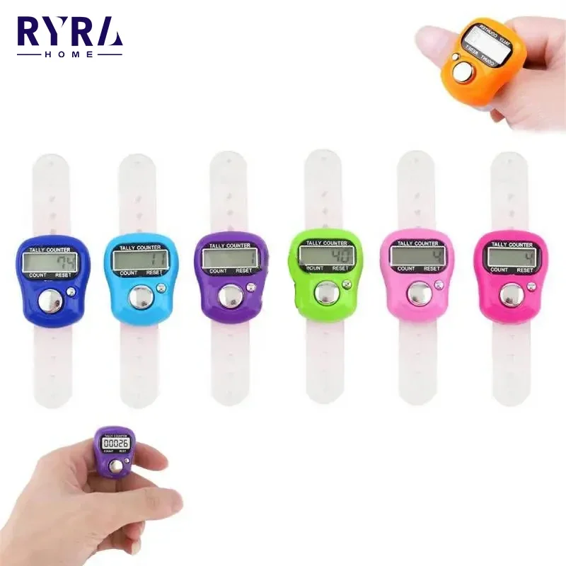 Mini Finger Counter LCD Electric Digital Display With Light Tally Counter Stitch Marker Sewing Knitting Weave Buddha Soccer Pray