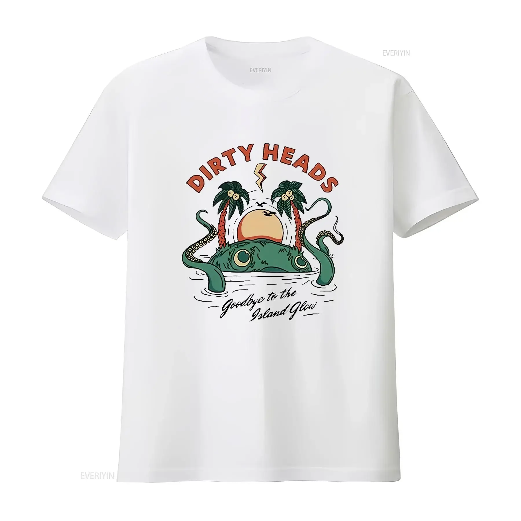 Dirty Heads band Goodbye to the Island white T shirt tee S 5Xl XA756 vintage Washed Top For Everyday Wear fashion Breathable