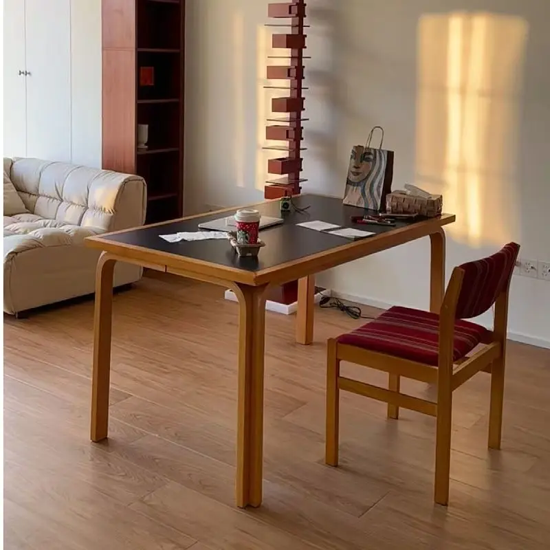 Nordic solid wood medieval  Phuket dining table and  designer homestay home single backrest