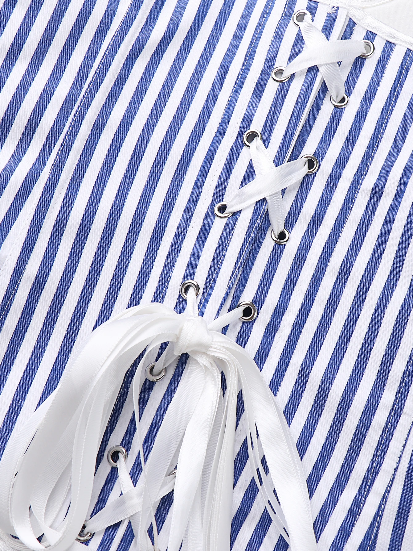 New retro striped double shoulder strap strapless and body hugging corset for women