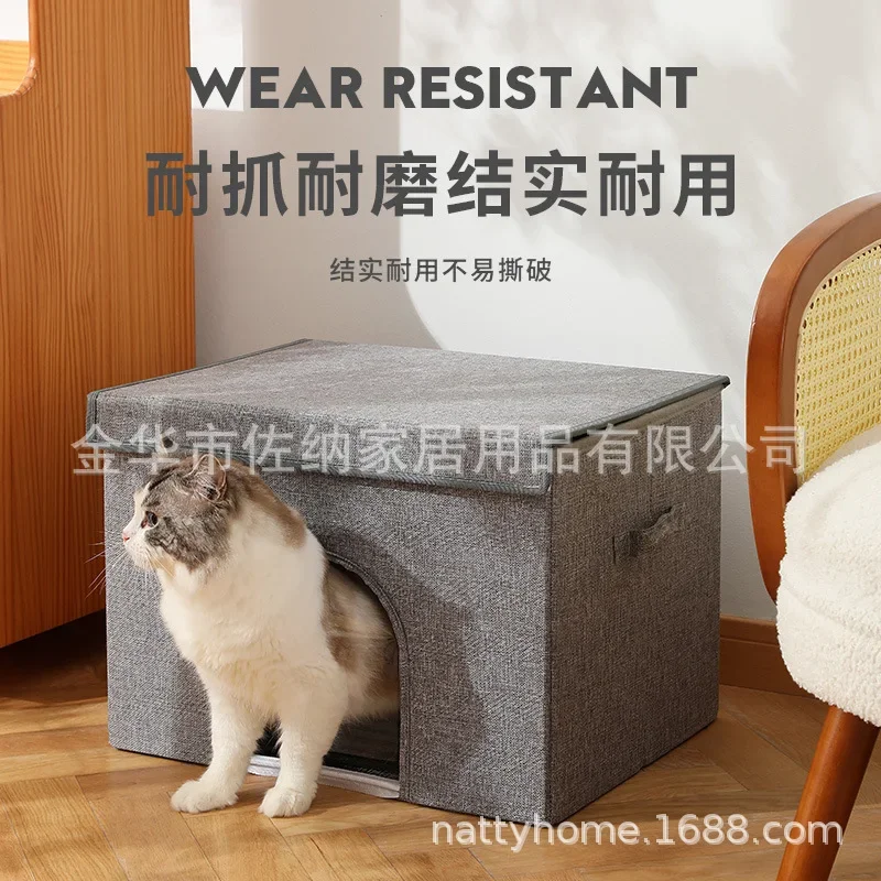 Summer Cat Air Conditioner House Portable Cooling Artifact Homemade Pet Igloo Folding Cat Nest Pet Bed