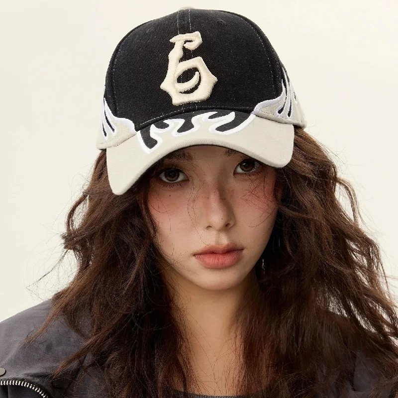Kanye West Ye Tangda Streetwear Flame Embroidery Racing Baseball Cap Tide Brand Frog Drift New Duck Tongue Cap Fashion Hats