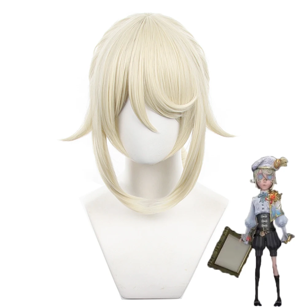 

Game Identity V Косплей Соотношение Художник Эдгар Вальден Парики 40 см Блондинка Термостойкий Парик для Хэллоуина Ролевые Игры