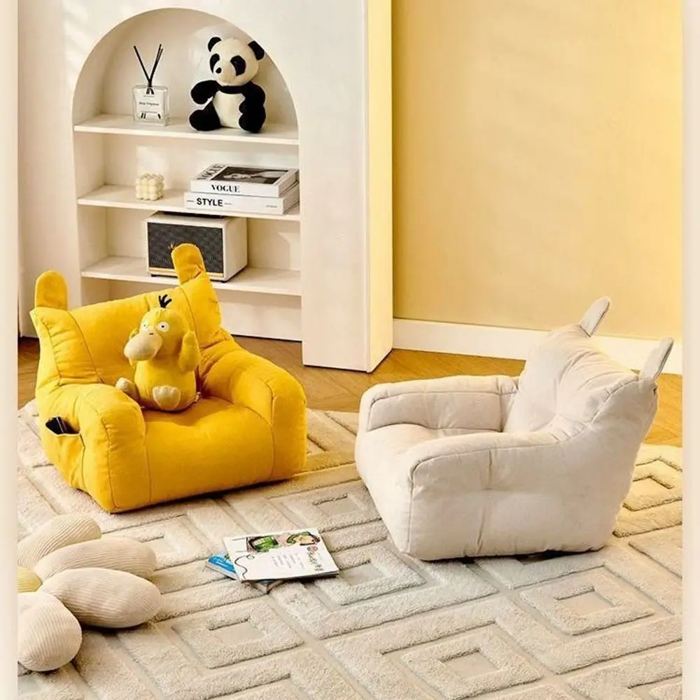 Soft Small Sofa Chair with Storage Bag Comfortable Living Room Lazy Sofa Ergonomic Children's Bear Sofa Chair For Boys and Girls