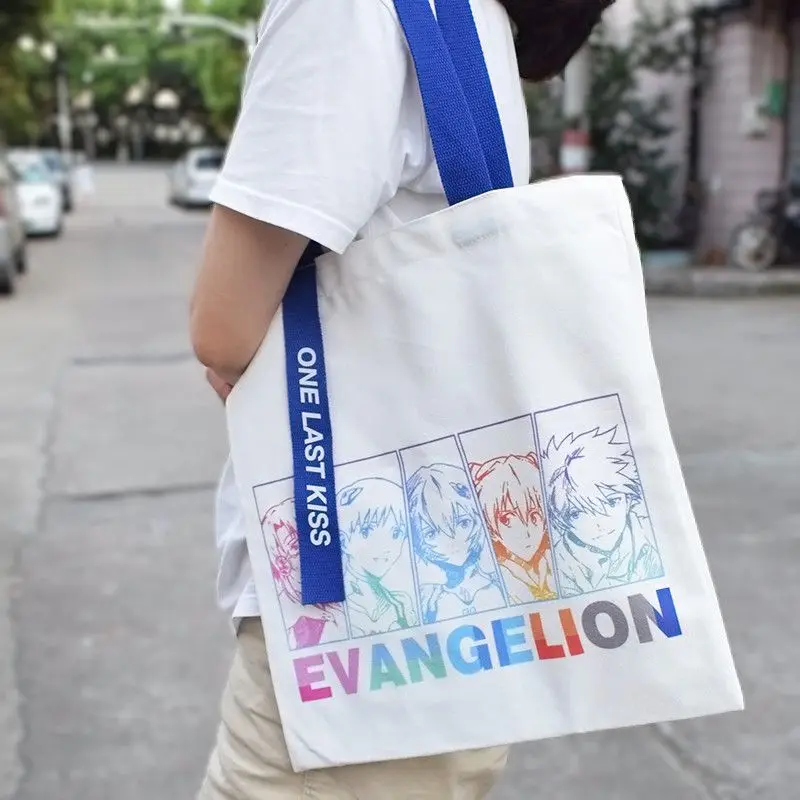 Anime EVA Neon Genesis Evangelion Peripheral Canvas Bag Satchel
