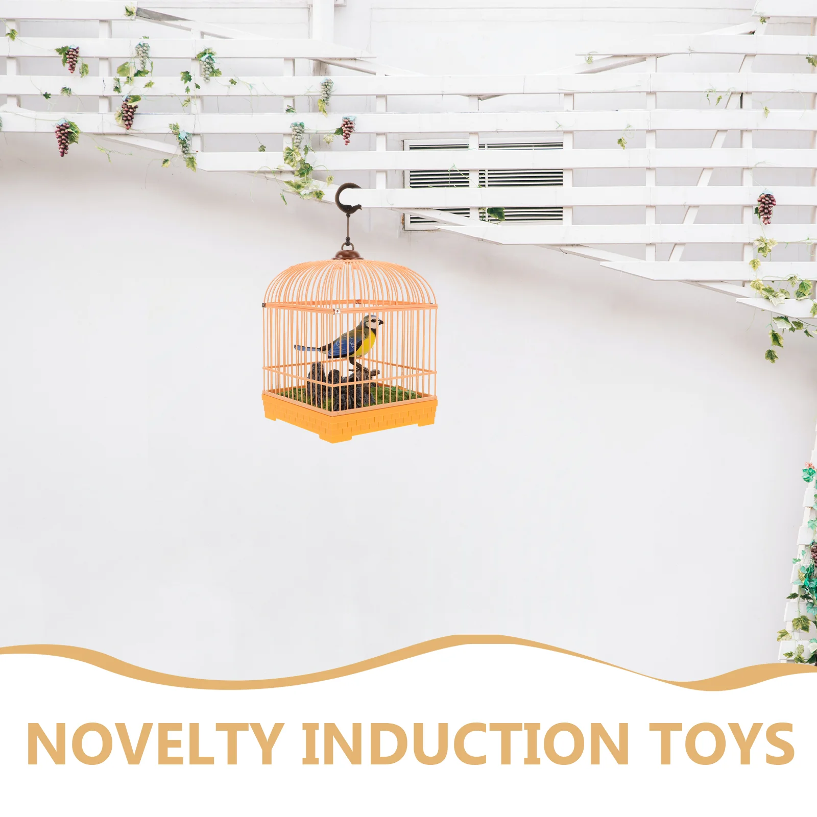 Voice Control Birdcage Toy Sound Activated Pet Tots Toys Induction Birds Simulated Realistic Singing Electric